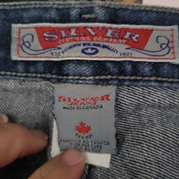 SILVER | high waist straight leg button fly 100% cotton mom jeans - Picture 8 of 10